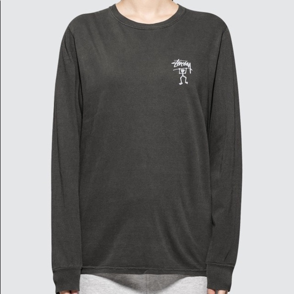 STUSSY WARRIOR MAN PIG. DYED LONG SLEEVE T-SHIRT